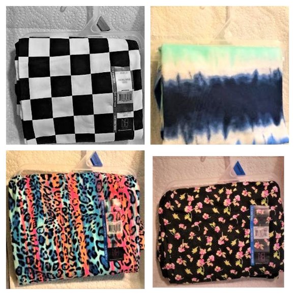 XXXL 21 JR 4pr ankle legging TIE DYE check floral - Picture 1 of 5